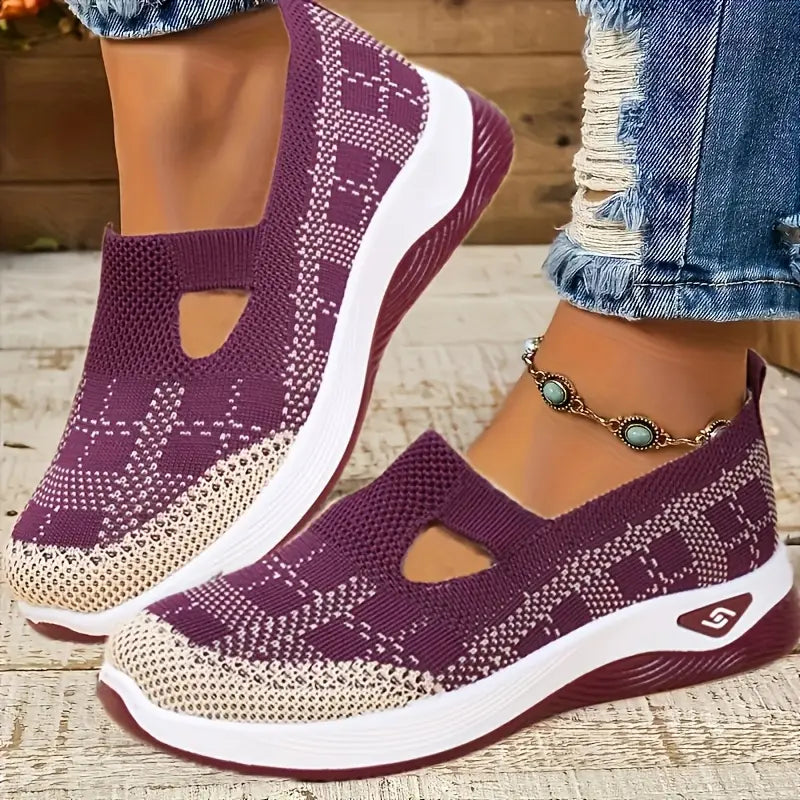 Women's Breathable Knitted Sneakers